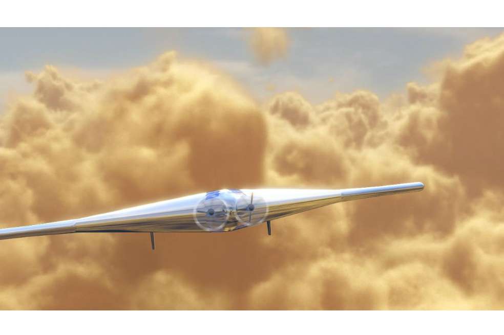 Northrop Grumman / IIustración del avión inflable para volar en la atmósfera de Venus.