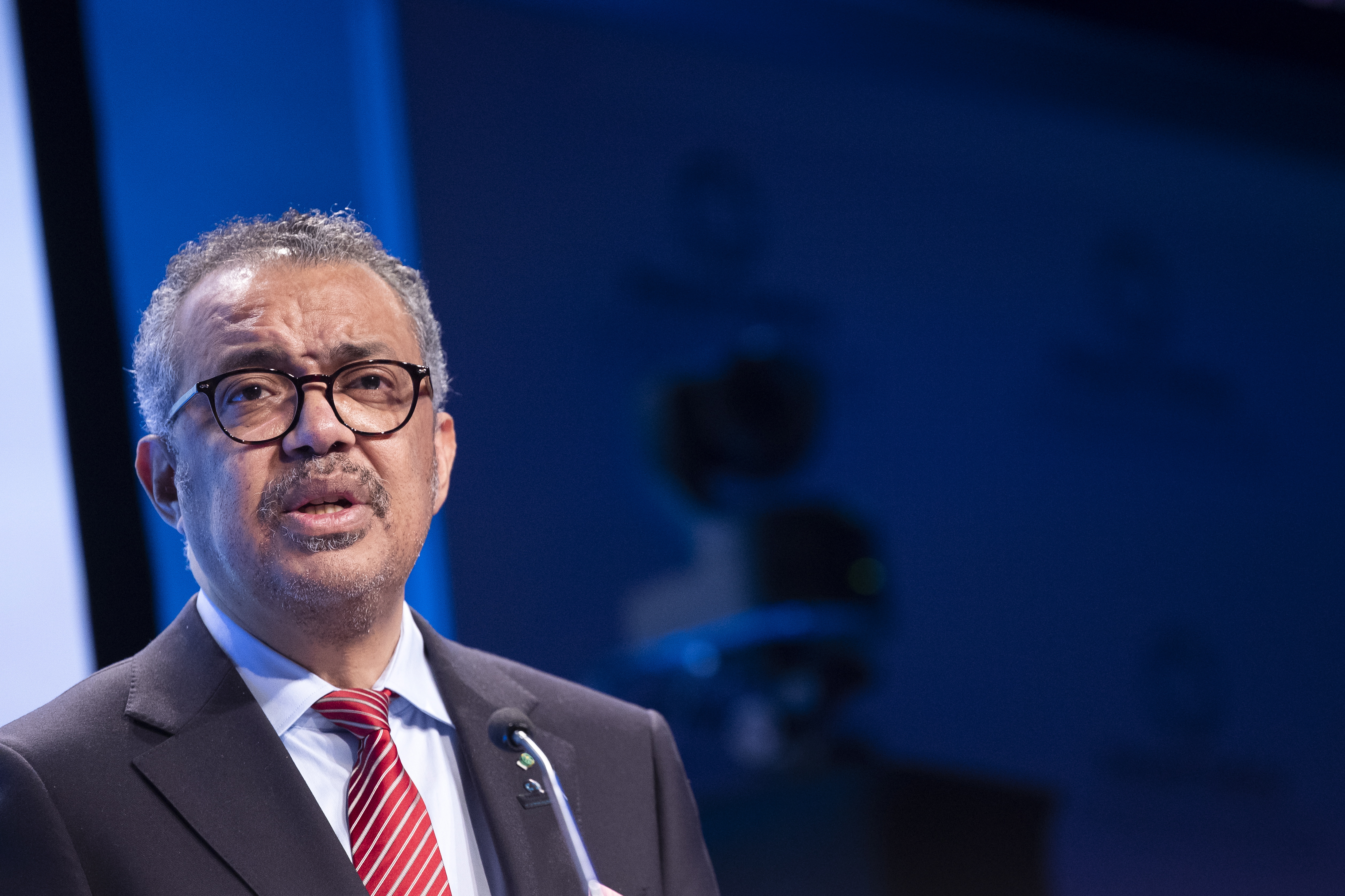 Montreux (Switzerland), 24/02/2023.- Tedros Adhanom Ghebreyesus, Director General of the World Health Organization (WHO), speak during the 5th Global Ministerial Summit on Patient Safety 2023 in Montreux, Switzerland, 24 February 2023. Experts and government delegations from all over the world will meet for two days to share their experiences and perspectives on patient safety and quality of care. (Suiza) EFE/EPA/CYRIL ZINGARO