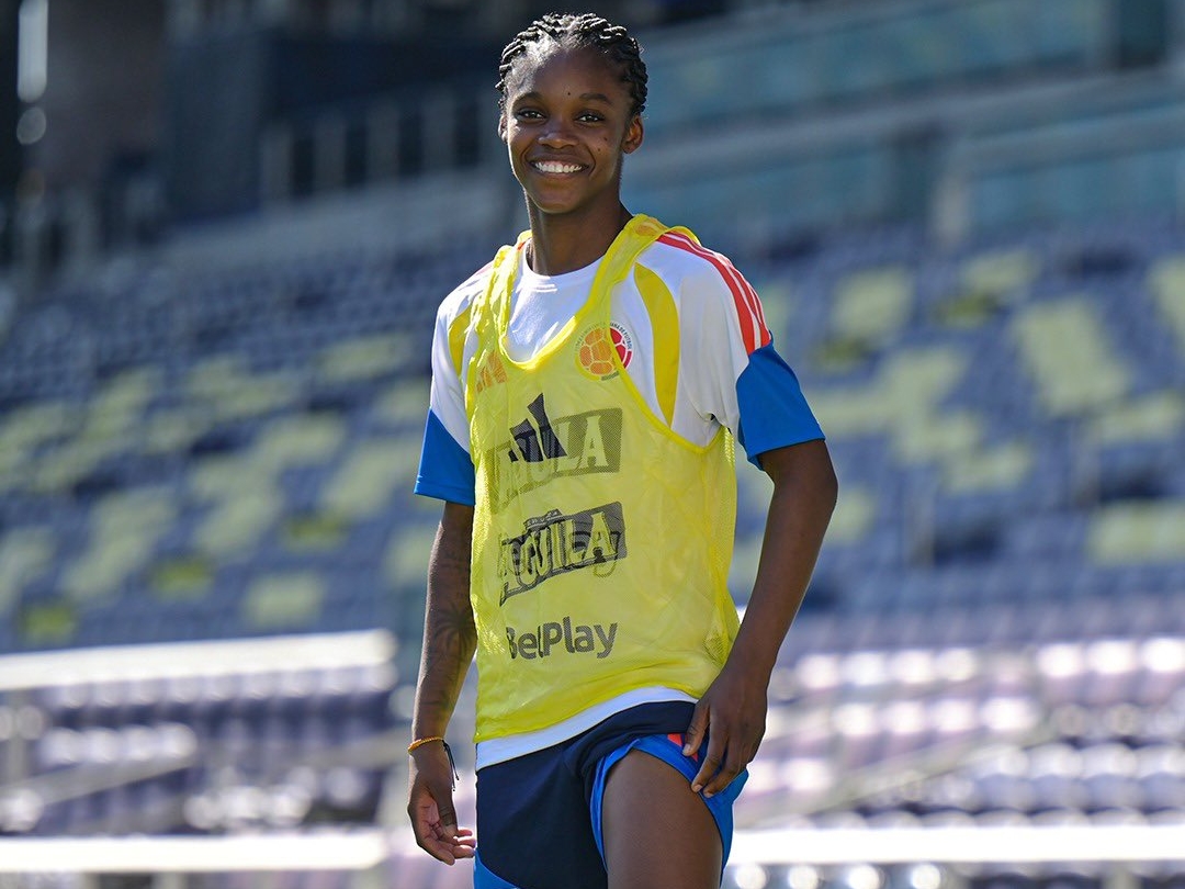 Linda Caicedo en el entrenamiento previo al partido contra Canadá en la primera fecha de la SheBelieves Cup 2026.