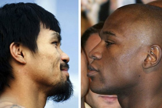 Pacquiao y Mayweather se enfrentarán el próximo 2 de mayo en Las Vegas. Foto: AFP