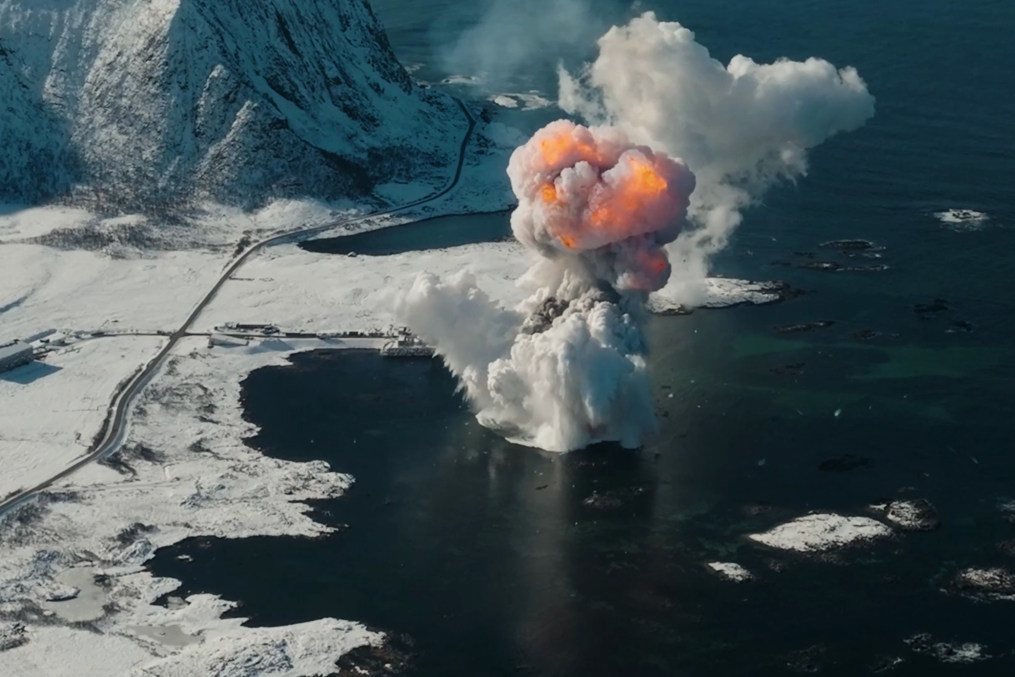Andoya (Norway), 30/03/2025.- A handout photo made available by Isar Aerospace, of the rocket 'Spectrum' of the German space company Isar Aerospace exploding during a failed lauch attempt at Andoya, Norway, 30 March 2025. The test rocket intended to start satellite launches from Europe exploded less than a minute after takeoff. (Noruega) EFE/EPA/Isar Aerospace / handout HANDOUT HANDOUT EDITORIAL USE ONLY/NO SALES