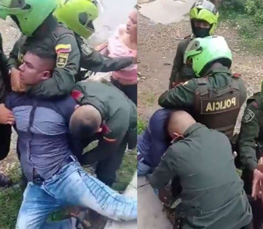 Dos de los uniformados que se observan en el video ya fueron suspendidos de sus cargos.