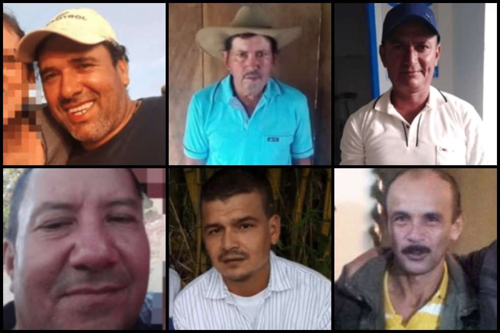 Seis fotos de los campesinos capturados en Mapiripán.
