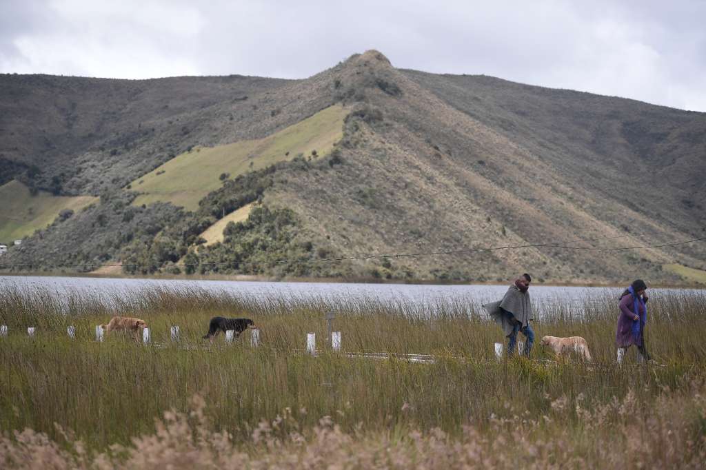 También llamada laguna de La Bolsa,​ está ubicada en la falda del volcán Cumbal, diferentes aspectos de esta: Turismo, campesinos, lanchas, páramo, actividades culturales.