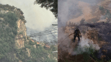 Bomberos atienden quemas forestales en el sur y norte de Bogotá