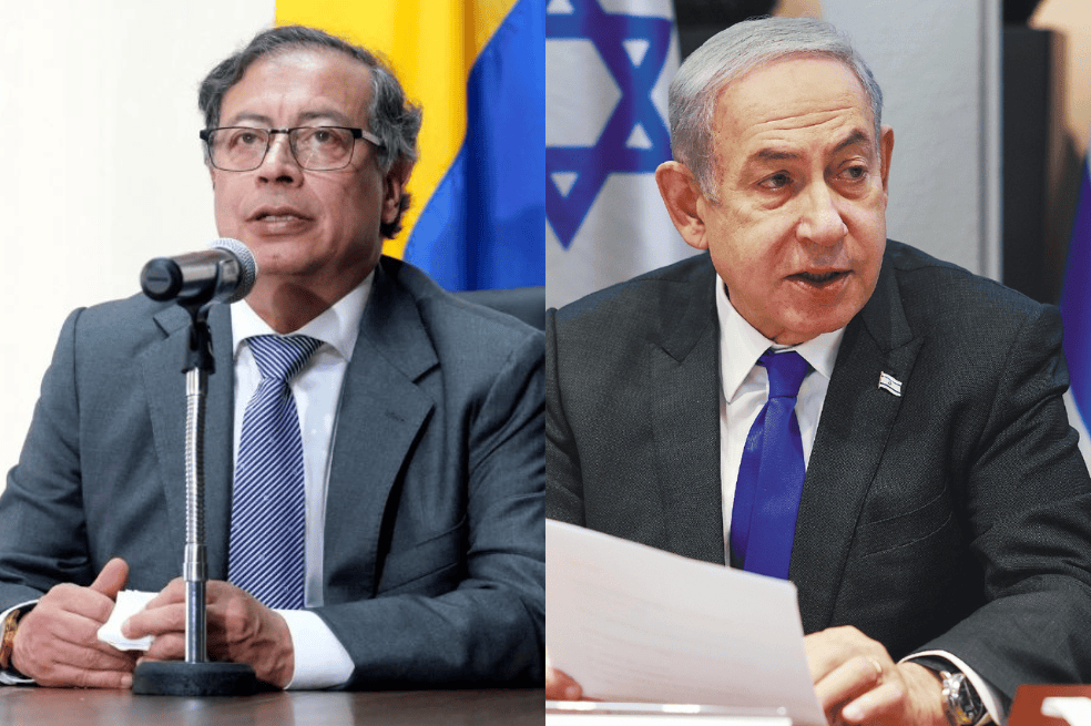 Gustavo Petro (izq); Benjamin Netanyahu.