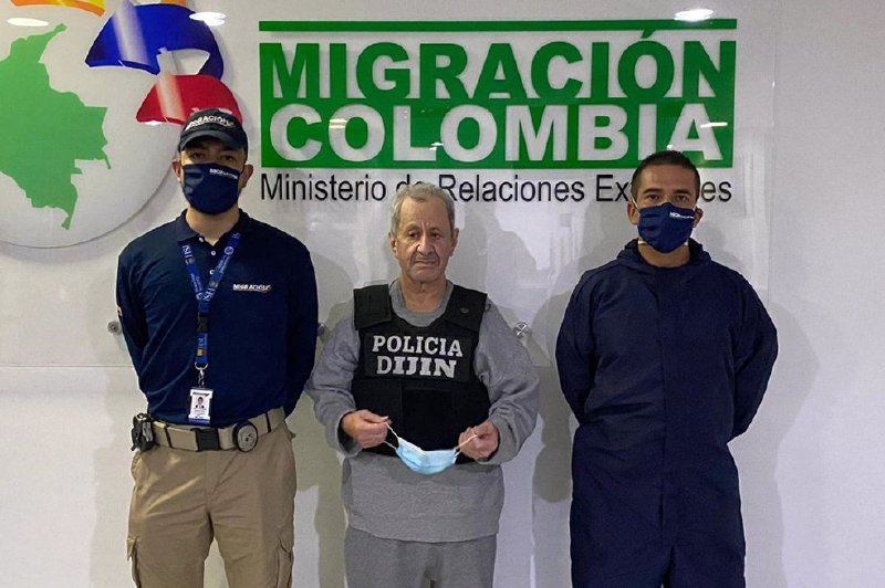 Llegada de Hernán Giraldo a Colombia, el 25 de enero de 2021.