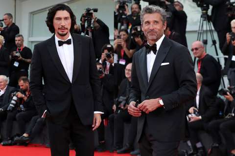 Adam Driver y Patrick Dempsey enamoran en la alfombra roja más top de Venecia
