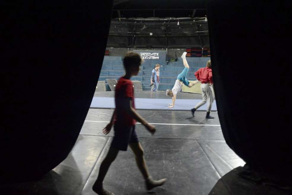 Imagen de uno de los ensayos del circo ruso. / Olga Maltseva / AFP