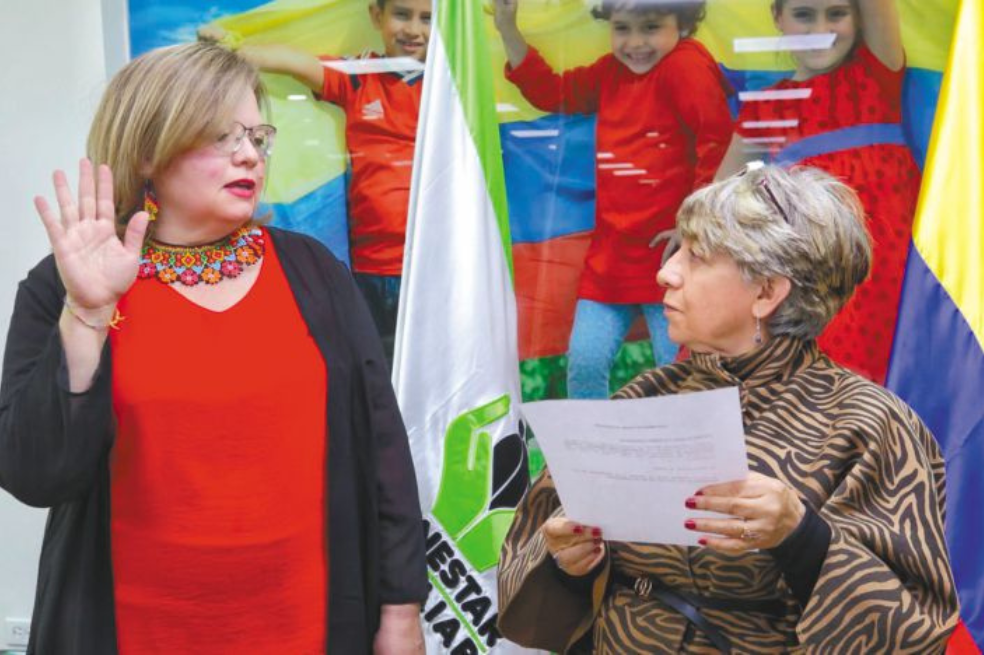 Astrid Cáceres (izquierda) se desempeñaba como subdirectora del Instituto Colombiano de Bienestar Familiar.