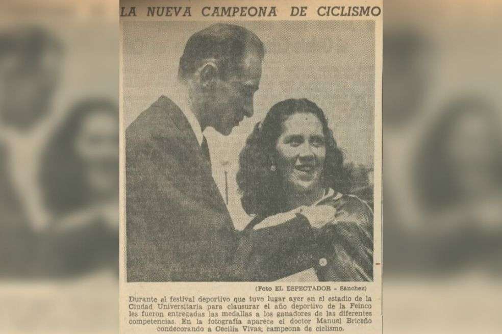 Cecilia Vivas, una de las precursoras del ciclismo femenino // Archivo El Espectador