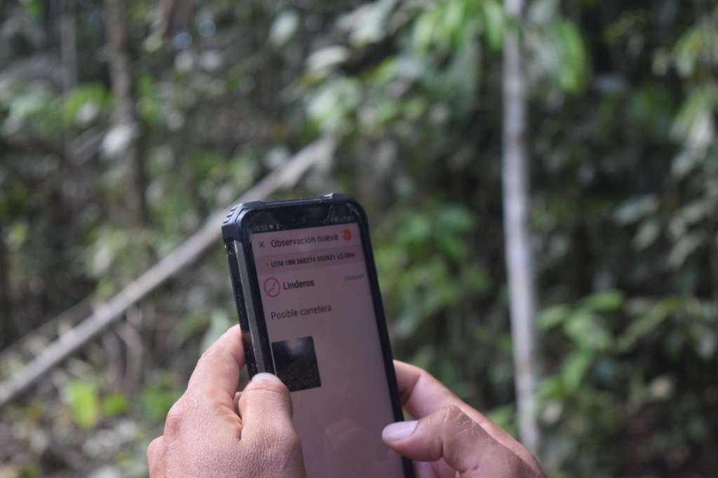 Identificación de zona deforestada en lindero resguardado.