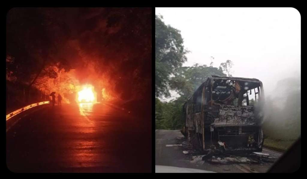 Quema de bus Rápido Ochoa en la ruta Quibdó-Medellín.