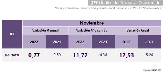 La inflación anualizada llegó a 12,53%