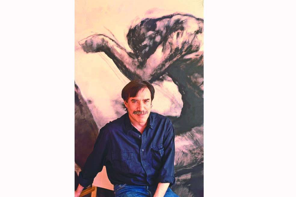 Luis Caballero viajó a París en 1963 para estudiar en la academia de pintura La Grande Chaumiére.