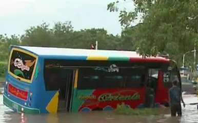 Barranquilla colapsó debido a fuertes aguaceros