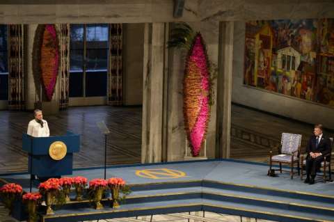 "El premio es un tributo al pueblo colombiano": presidenta del Comité del Nobel