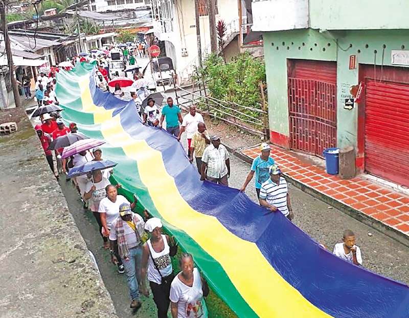 En el segundo día de la jornada, la movilización recorrió los barrios de Quibdó. / Cortesía Comité Cívico
