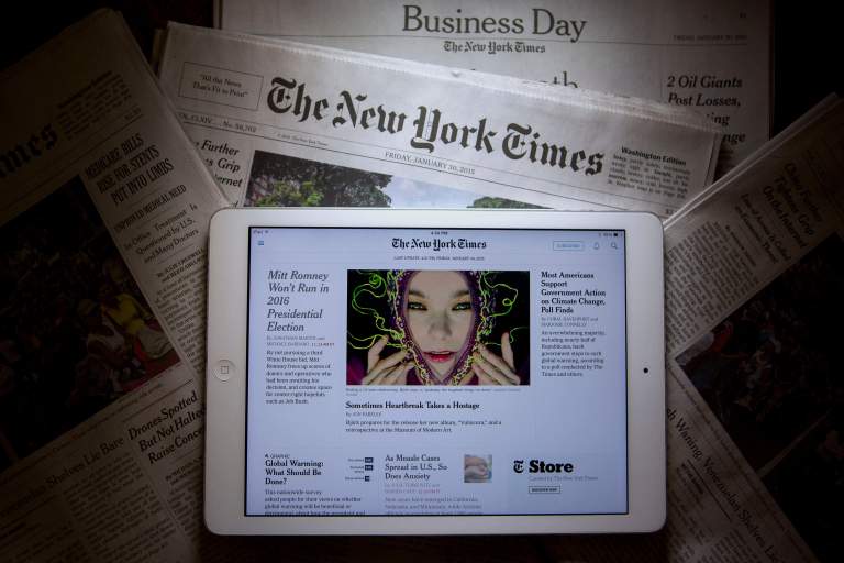 El New York Times reduce su presencia en Apple, que prepara aplicación