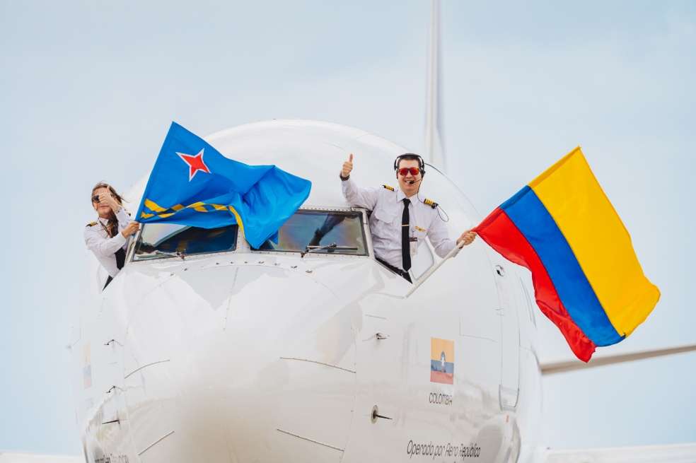 El primer vuelo con trayectoria Cali - Aruba despegó el pasado sábado 1° de julio.