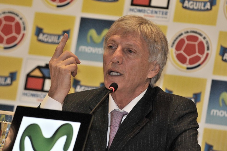José Pékerman en rueda de prensa de la selección. / Archivo