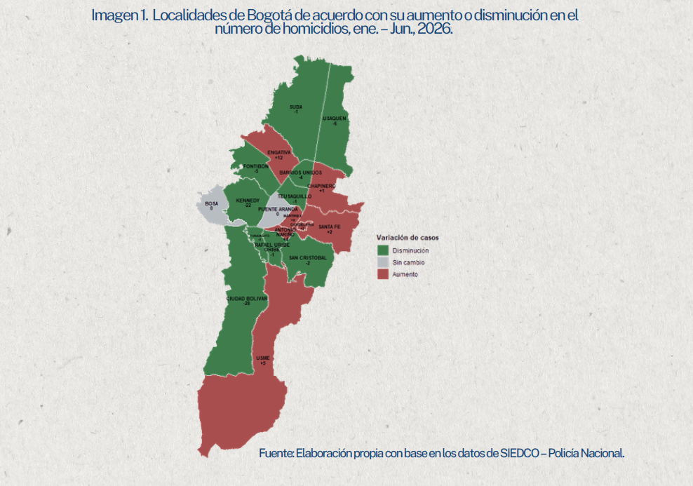 Mapas del sexto informe de Bogotá Cómo Vamos.
