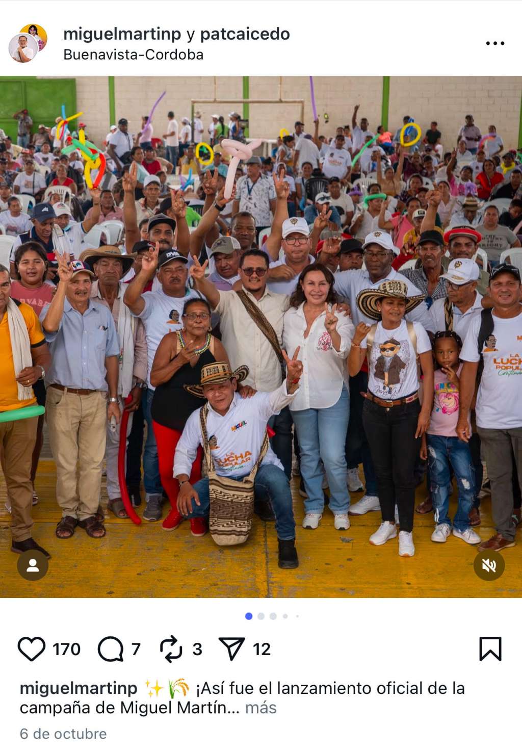 Foto: Cuenta oficial de Miguel Leonardo Martín Peña en Instagram.