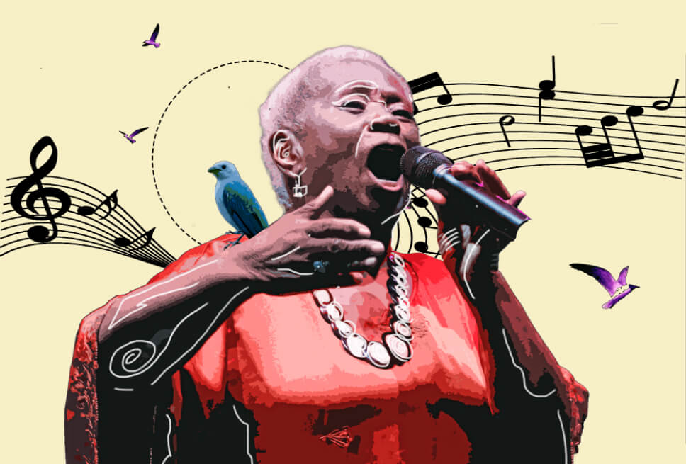 “La Negra Grande de Colombia” cuenta que aprendió a cantar imitando a las aves de Los Robles, municipio del Valle en el que creció. / Daniela Vargas