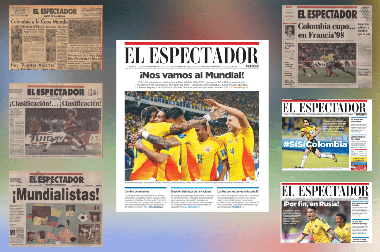 Las portadas de El Espectador de las clasificaciones de Colombia a los Mundiales