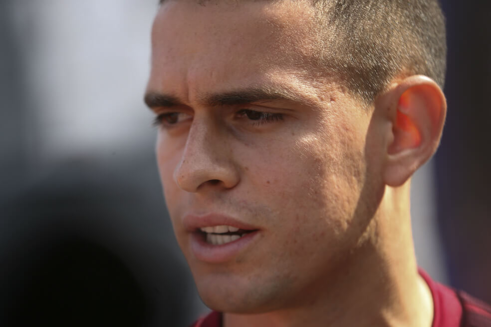 Rafael Santos Borré, delantero colombiano de River Plate. / AFP