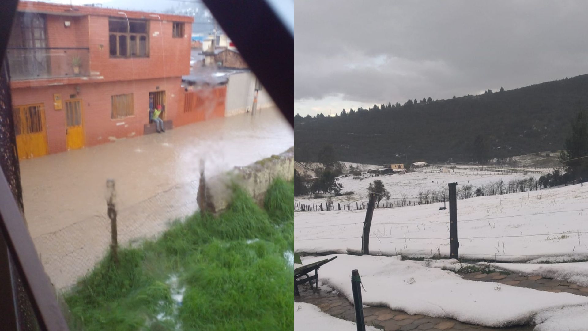 En Gachancipá (Cundinamarca) una granizada afectó varias vías municipales y viviendas del sector.