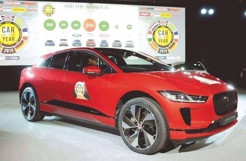 El Jaguar I-Pace, coronado como el Carro Europeo del Año. / AFP
