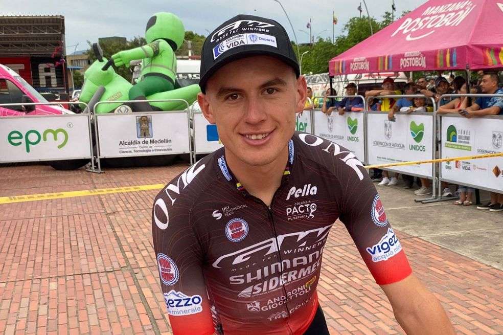 El santandereano Germán Darío Gómez, del GW Shimano - Sidermec, promesa del ciclismo colombiano.