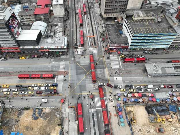 Vista aérea de la av. Jiménez.