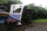 Bus que transportaba al Real Boyacá se accidentó