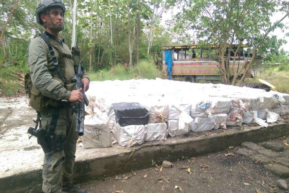 De acuerdo con las investigaciones, la droga incautada pertenecía a Dairo Antonio Úsuga , alias Otoniel, máximo líder del Clan del Golfo. / Cortesía Policía Nacional.