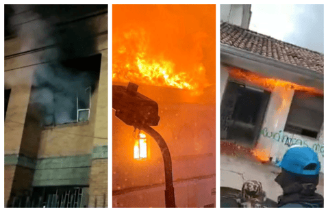 Paro: Palacio de Justicia de Facatativá y otras sedes judiciales incendiadas