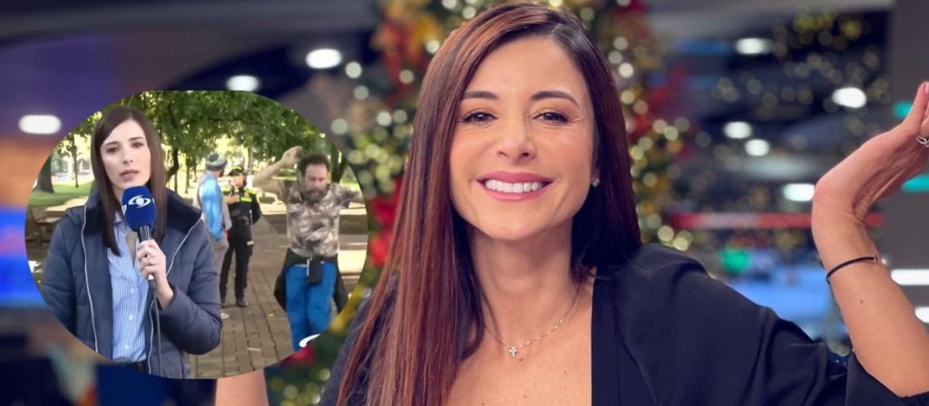Alejandra Giraldo se encontraba haciendo un reportaje en vivo para ‘Noticias Caracol’ y no se dio cuenta del hombre que estaba detrás suyo que terminó captando la atención de los televidentes. Así fue ese gracioso momento.
