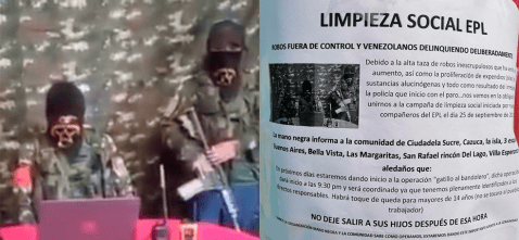 Grupo armado amenaza con hacer limpieza social en Bogotá