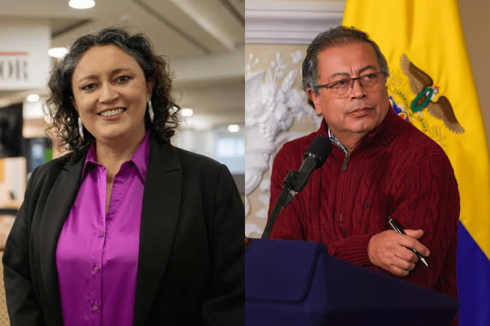 La senadora Angélica Lozano (Alianza Verde) y el presidente Gustavo Petro mantienen su distancia política.
