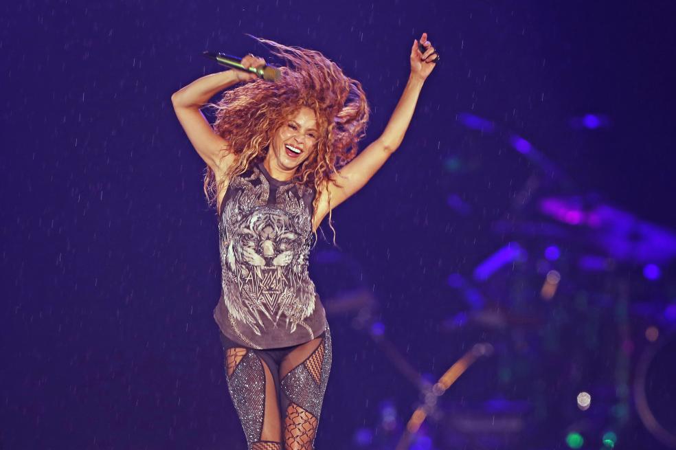 La cantante colombiana Shakira, durante un concierto de su gira "El Dorado World Tour", en octubre de 2018.