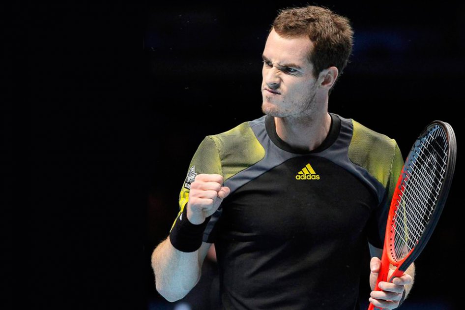 El tenista británico Andy Murray celebra su paso a semifinales del certamen.