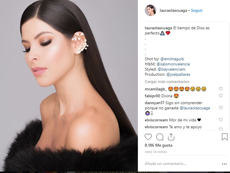 Muchos de los seguidores del concurso han expresado su opinión sobre la renuncia de Olascuaga, en su foto más reciente de Instagram. / Tomada de instagram/ @lauraolascuaga