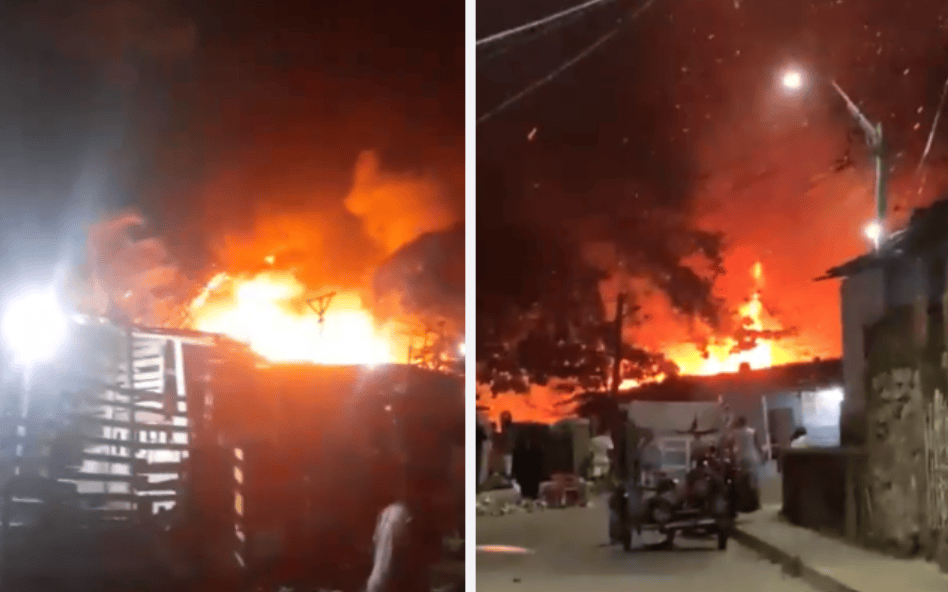 La conflagración se registró en el barrio Cuchilla de Villate, en el suroccidente de Barranquilla.