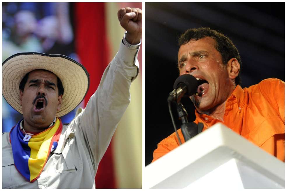 Nicolás Maduro y Henrique Capriles. / AFP