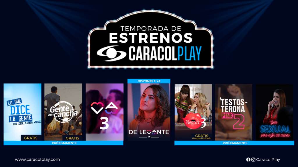 Estos son algunos de los lanzamientos de Caracol Next para este año.