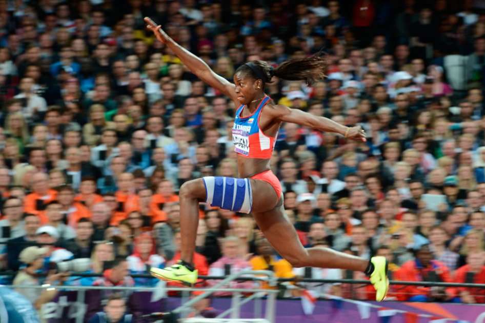 Catherine Ibargüen ganó medalla de plata en triple salto de las justas de Londres 2012. / AFP