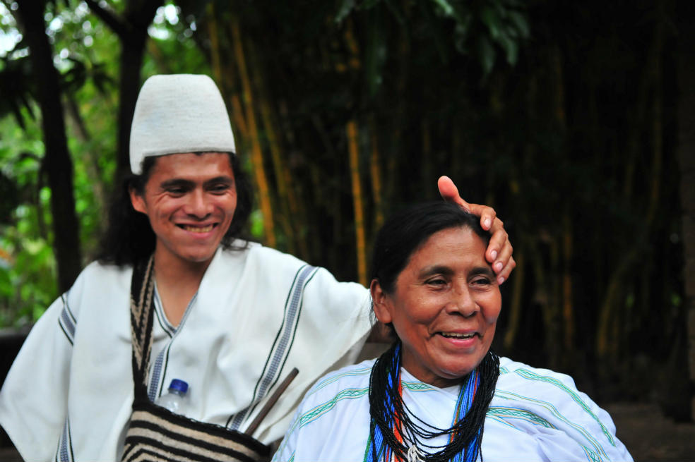 Samuel Villafañe y su madre, Dominga, quien le inculcó desde su niñez el vínculo y el amor por la Sierra. / Nelson Sierra G.