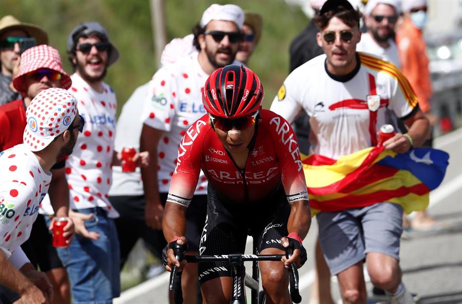 Nairo en la etapa 15 del Tour de Francia 2021.