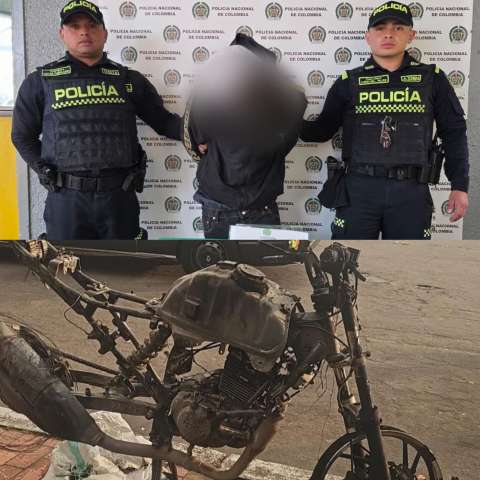 Robó celular en Suba, fue capturado y la comunidad quemó su motocicleta